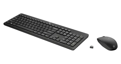 HP 230 Set čierna / Bezdrôtový set / Klávesnica + myš / USB