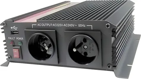 Carspa CAR1KU-24 / Menič napätia / 24V/230V / 1000W / USB / modifikovaná sínus