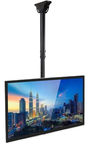 Techly teleskopický stropný držiak pre TV 23-42" / Stropný držiak pre TV / 50 kg / VESA / sklopný / otočný / čierna