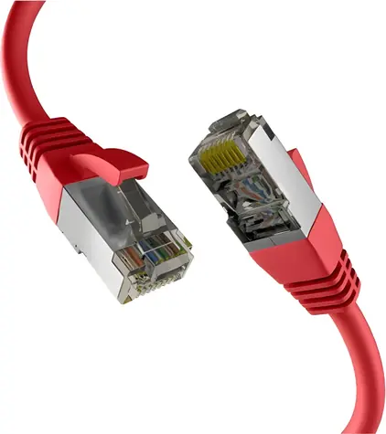 EFB Patchkabel Cat8.1 červená 10 m / Patch kábel / RJ45-RJ45 / S/FTP / PIMF