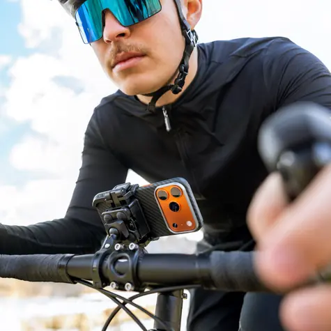 FIXED Bikee Anti-Shock čierna / Držiak telefónu na bicykel a motorku / Antivibračný modul / riadidlá 20-32 mm