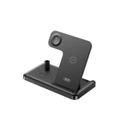 Xo WX033 čierna / Bezdrôtová nabíjačka 4v1 / 15W / USB-C