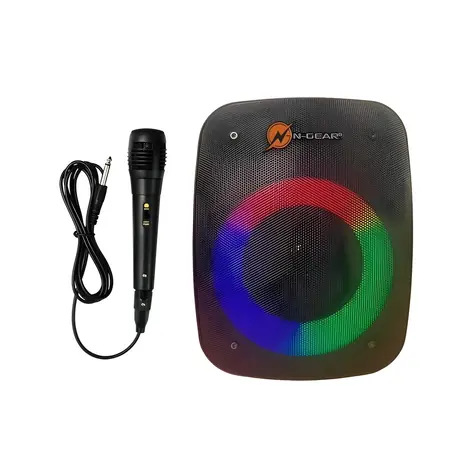 N-GEAR Let's Go Party 4 Studio / Prenosný párty reproduktor / Bluetooth / 30 W / Disco LED / 1x mikrofón