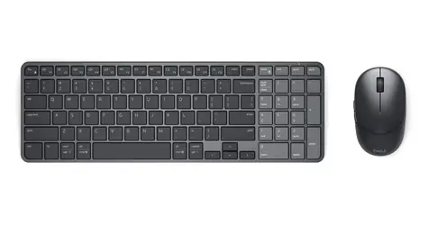 DELL PRO KM746 grafitová / Set bezdrôtovej klávesnice a myši / US International / nabíjacia batéria / 5 tlačidiel