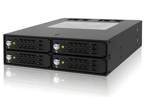 Icy Dock MB994SK-1B čierna / Backplane pre 4X 2,5" HDD / SSD / SATA / SAS / Hot-Swap / 1x 5,25"