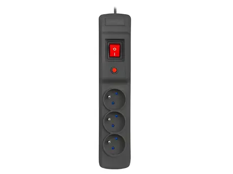 Armac Multi M3 čierna / Prepäťová ochrana / 3 zásuvky / 1,5 m kábel / 2500 W