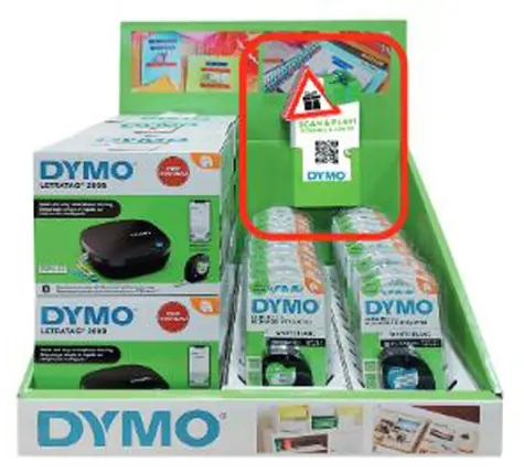 Dymo LetraTag LT200B display 6 ks / Predajný displej / 6x popisovač + 20x páska / Bluetooth