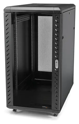 StarTech Rozvádzač 32U / Stojanový rozvádzač / 19" / 4-stĺpikový / Nastaviteľná hĺbka 15-81 cm / uzamykateľný