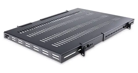 StarTech RK1233BKM čierna / Polica do racku / 1U / 19" / nastaviteľná hĺbka / odolná konštrukcia