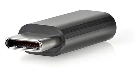 Nedis USB-C adaptér antracit / Adaptér / USB-C - Micro-B / USB 2.0 / 480 Mbps / pozlátené konektory