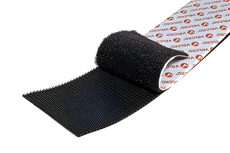 VELCRO nalepovacia páska so suchým zipsom čierna / Páska so suchým zipsom / 50 mm / 1 m / extra pevná