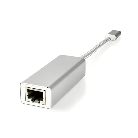 Nedis adaptér USB-C - RJ45 strieborná / Adaptér / USB 3.2 Gen 1 / 1 Gbps / 0,20 m