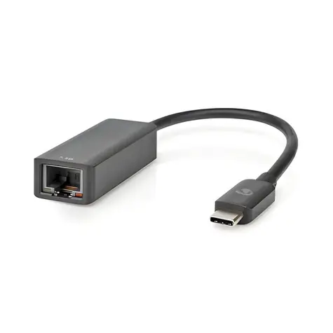 Nedis USB-C - RJ45 adaptér čierny / Adaptér / USB 3.2 Gen 1 / 2,5 Gbps / 0,2 m