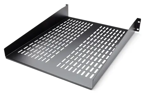 StarTech Polica do racku 2U čierna / Polica do racku / 19" / nosnosť 22,6 kg / hĺbka 55,9 cm