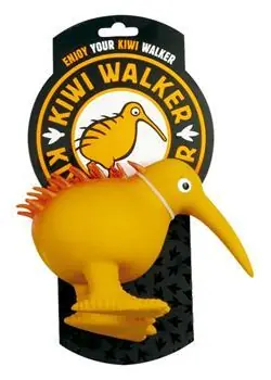 KIWI WALKER Latexová hračka Kiwi oranžová / Hračka pre psov / Pískacia / Veľkosť S / 8,5 cm