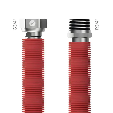 Merabell Aqua Flexi R3/4" - G3/4" červená / Pripojovacia hadica / 30-60 cm