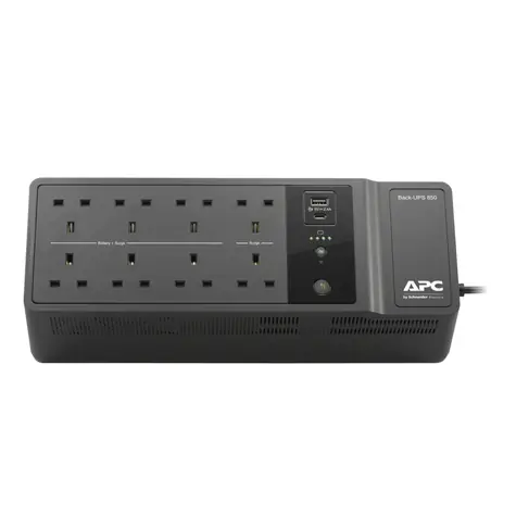 APC Back-UPS 850VA (520W) čierna / Záložný zdroj / 230V / USB Type-C a A nabíjací Port / 1x RJ-45