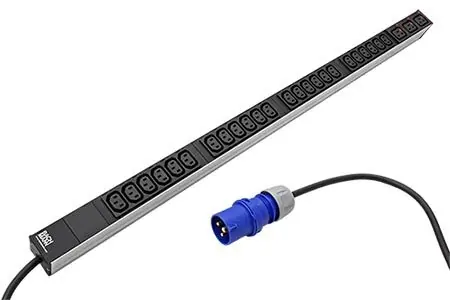 Bachmann 800.1657 / Napájací panel / vertikálne / 24x C13 / 3x C19 / 3 m / IEC 60309 16A
