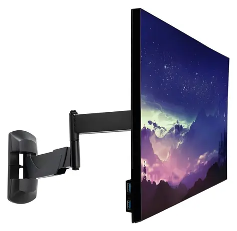 Lindy Držiak monitora na stenu čierna / Držiak monitora / VESA 75×75, 100×100 mm / do 26" / nosnosť 20 kg / rotácia 180 °