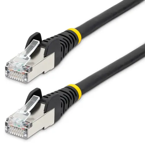 StarTech CAT6a LSZH čierna / Sieťový kábel / 5 m / RJ-45 / PoE++ / 10GbE