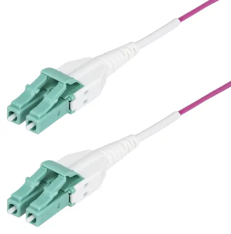 StarTech OM4 LC/LC 15 m fialová / Optický kábel / Multimode duplex / 50/125 / 100 Gb/s