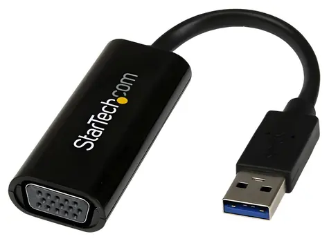 StarTech adaptér USB 3.0 na VGA čierna / Adaptér / 1920x1200 / vstavaný kábel 0,06 m