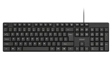 Savio KB-01 čierna / Klávesnica / drôtová / USB / membránová / US Layout