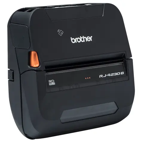 Brother RJ-4230B / Mobilná tlačiareň štítkov / 4" / Priama tepelná tlač / 203 dpi / USB / Bluetooth / NFC