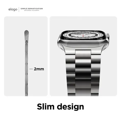 Elago Metal Band strieborná / Remienok pre Apple Watch / 40/41/42 mm