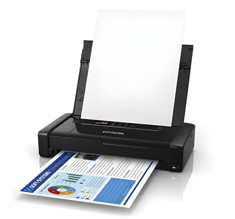Epson WorkForce WF-110W / Mobilná atramentová tlačiareň / A4 / vstavaný akumulátor / Wi-Fi / 5760x1440 dpi