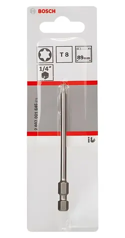 BOSCH Bit Extra Hard T8 / Bit / Dĺžka 89 mm