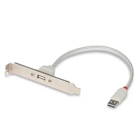 Lindy Slotblech adaptér USB-A / Adaptér / USB-A (M) - USB-A (F) / 0,3 m / USB 2.0