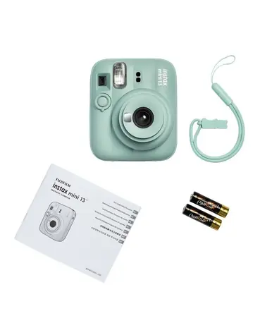 Fujifilm Instax Mini 13 Lagoon Green / Instantný fotoaparát / selfie zrkadlo / automatická expozícia