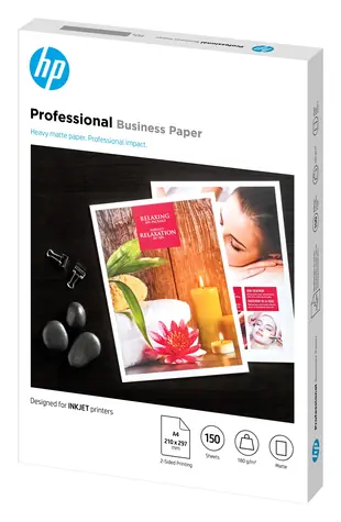 HP Professional Matte / Fotopapier / Matný / A4 / 180 g/m2 / 150 listov