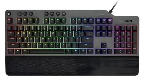 Lenovo Legion K500 RGB čierna / Mechanická herná klávesnica / US layout / RGB / USB