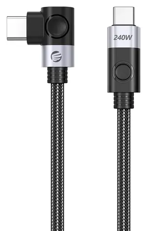 Orico CW240 čierna / Kábel USB-C - USB-C / lomený / PD 240W / 2 m