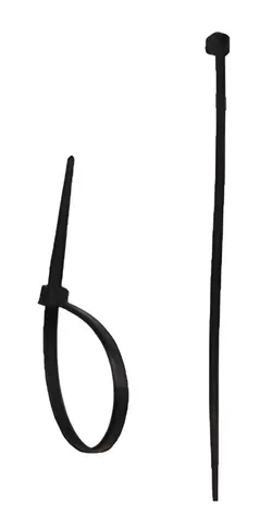 Dedra Sťahovacie pásky nylonové čierne 2,5x200 mm / Sťahovacia páska / 100 ks