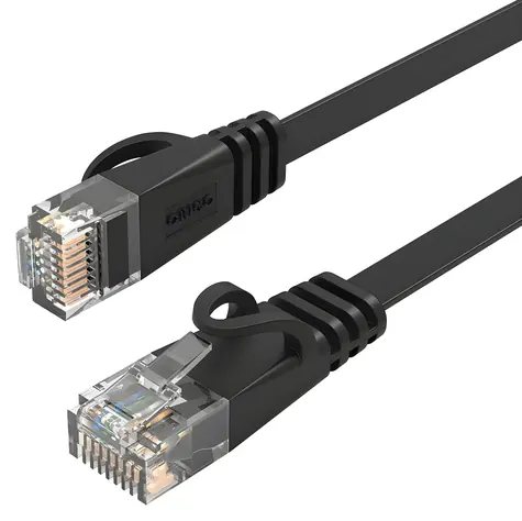 Orico PUG-C7B čierna / Sieťový kábel / CAT7 / RJ45-RJ45 / 5m / 10Gbps / plochý