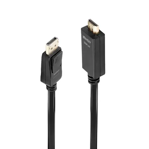 Lindy DisplayPort - HDMI kábel 0,5 m čierna / Kábel / 4K 30Hz / pasívny