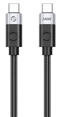 Orico CC240 čierna / Kábel USB-C na USB-C / USB4 / 40 Gbps / 240 W / 8K 60Hz / 0,5 m