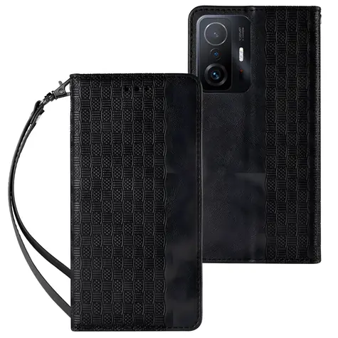 Hurtel Magnet Strap púzdro čierna / Púzdro / Xiaomi Redmi Note 11 Pro / peňaženka s príveskom