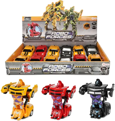 TEDDIES Transformer auto-robot / Hračka / 13 x 6 x 4 cm / mix farieb