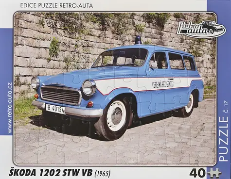 RETRO-AUTA Puzzle č. 17 Škoda 1202 STW VB (1965) / 40 dielikov / 32 x 24 cm