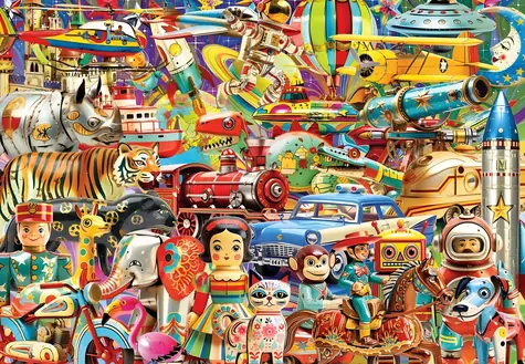 GRAFIKA Puzzle Retro hračky / 1000 dielikov / 69 × 47,8 cm