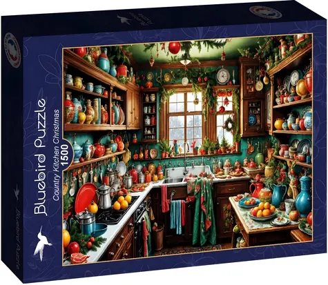 BlueBird Puzzle Nostalgia vianočnej kuchyne / 1500 dielikov / 85 × 61 cm
