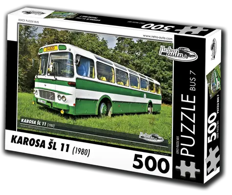 RETRO-AUTA Puzzle BUS č.7 Karosa ŠL 11 (1980) / 500 dielikov / 48 × 36 cm