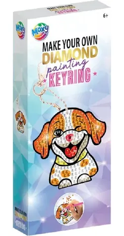 MOXY Diamantové maľovanie Prívesok Pes / Kreatívna sada s kamienkami / od 6 rokov
