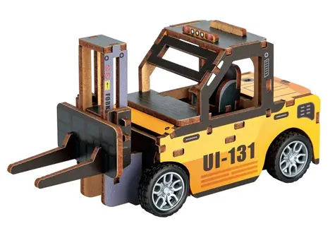 2KIDS TOYS 3D drevená skladačka Vysokozdvižný vozík / 36 dielikov / od 6 rokov