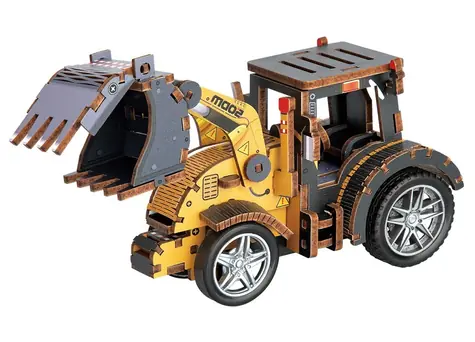 2KIDS TOYS 3D drevená skladačka Nakladač dreva / Skladačka / 70 dielikov / drevo / od 6 rokov