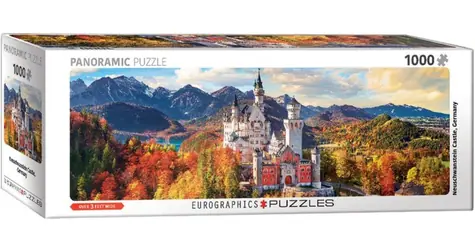 EUROGRAPHICS Panoramatické puzzle Zámok Neuschwanstein, Nemecko / 1000 dielikov / 99 x 33 cm